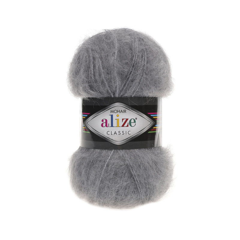 Mohair Classic Alize 412 серый меланж | интернет магазин Сотворчество