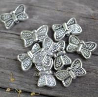 Бабочка бусина серебро | интернет магазин Сотворчество