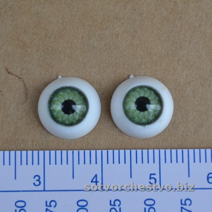 Глаза круглые 12мм зеленые | интернет магазин Сотворчество