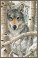 03228 Набор для вышивания крестом DIMENSIONS Wintry Wolf "Зимний волк"