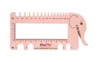 фото 10994 Шкала розмірів для спиць та крючків з різаком для прядива KnitPro (рожевий)