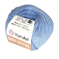 фото yarnart baby cotton / ярнарт бебі коттон 448 блакитний