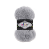 Mohair Classic Alize 21 серый | интернет магазин Сотворчество