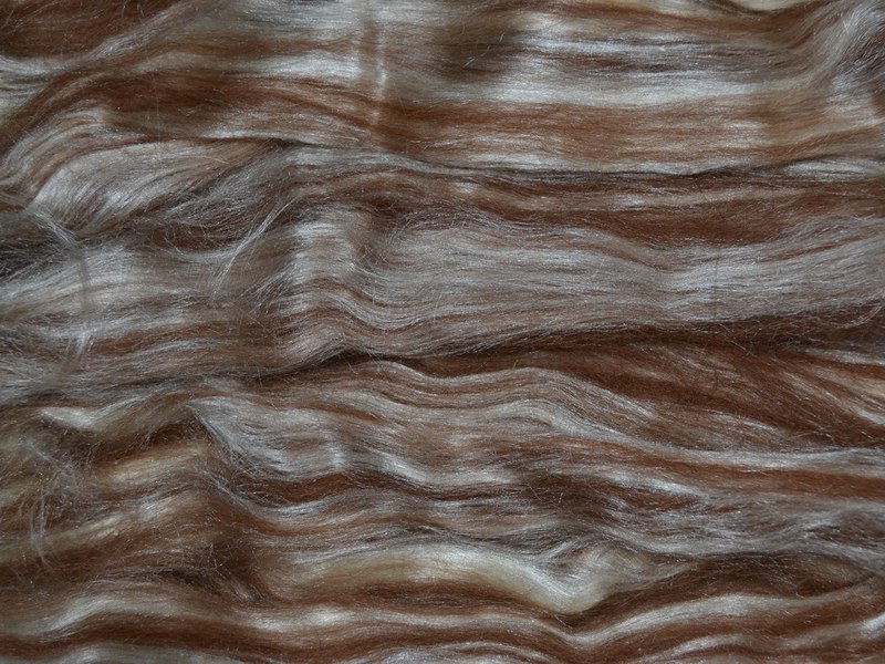 Light Brown Alpaca-Bleached Tussah Silk В10 | интернет магазин Сотворчество