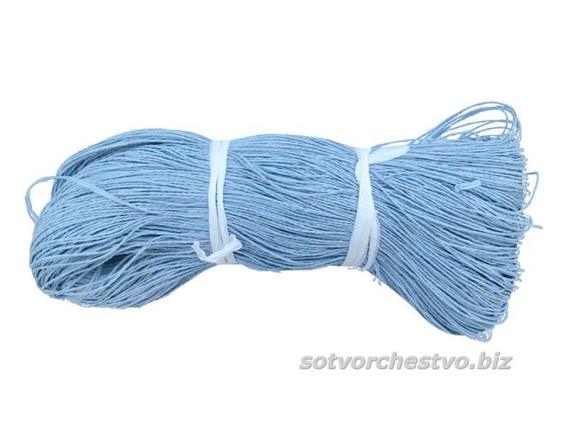 Рафия нат. голубой 0,130 кг | интернет магазин Сотворчество