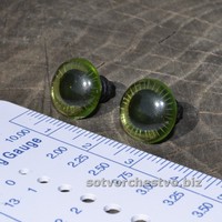 Глаза прозрачные 13 мм зеленые | интернет магазин Сотворчество