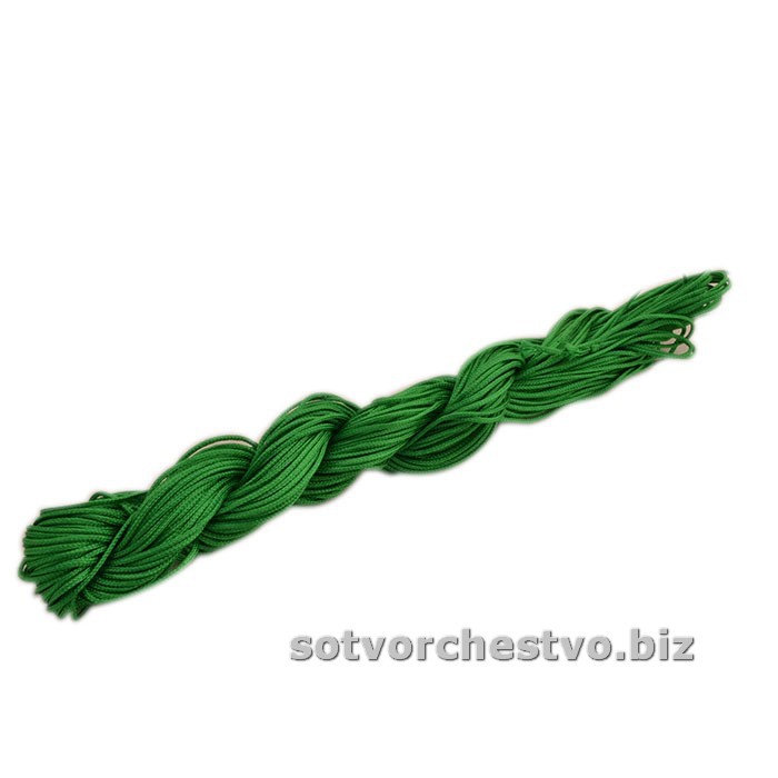 Шнур нейлоновый 1,5 мм зеленый метраж | интернет магазин Сотворчество