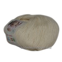 фото alize baby wool / алізе бебі вул 01 кремовий