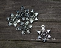 Снежинка маленькая  серебрянная | интернет магазин Сотворчество