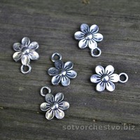 Цветочек маленький серебро | интернет магазин Сотворчество