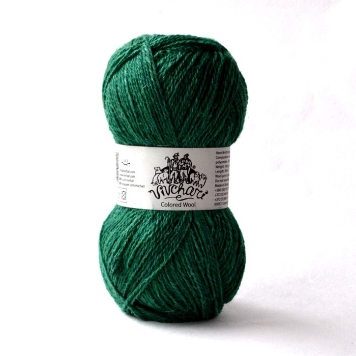 colored wool  805 зелений діамант | интернет магазин Сотворчество