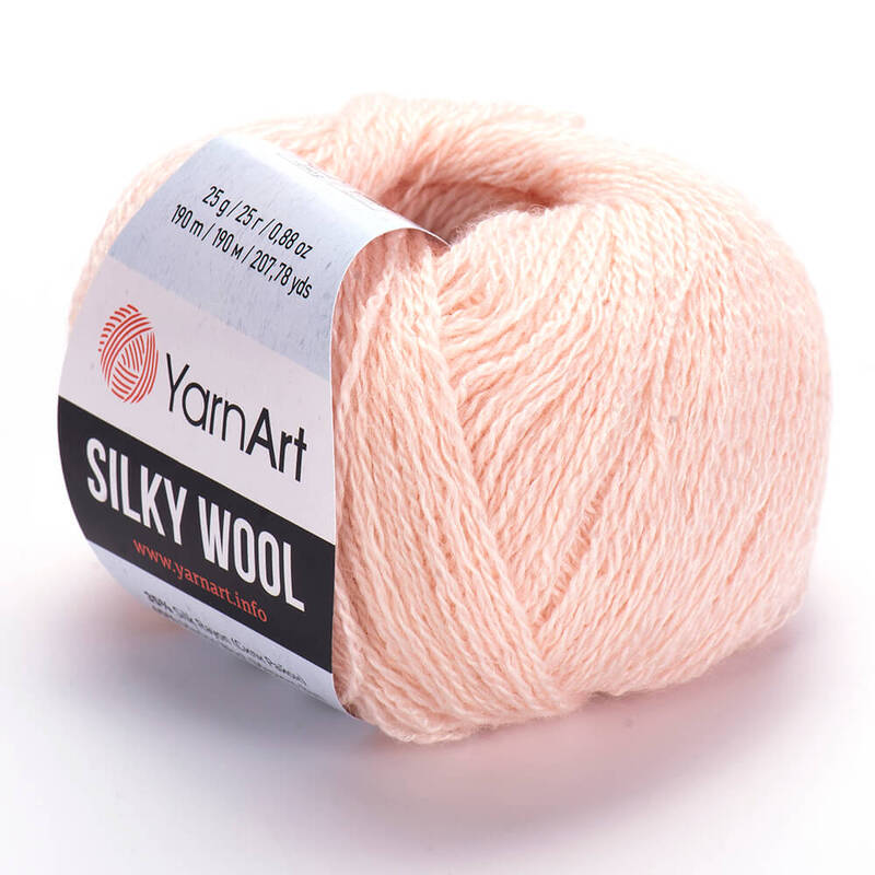 silky wool 341 нежный розовый | интернет магазин Сотворчество