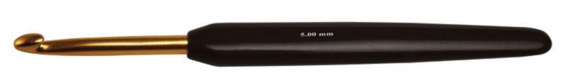 30801 Крючок алюминиевый с черной ручкой и золотым наконечником KnitPro, 2.00 мм