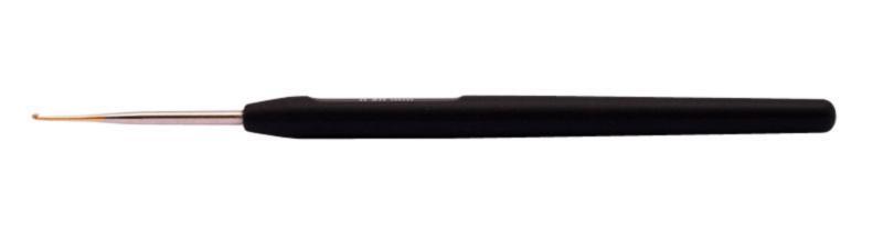 30861 Крючок стальной с черной ручкой и золотым наконечником KnitPro, 0.50 мм