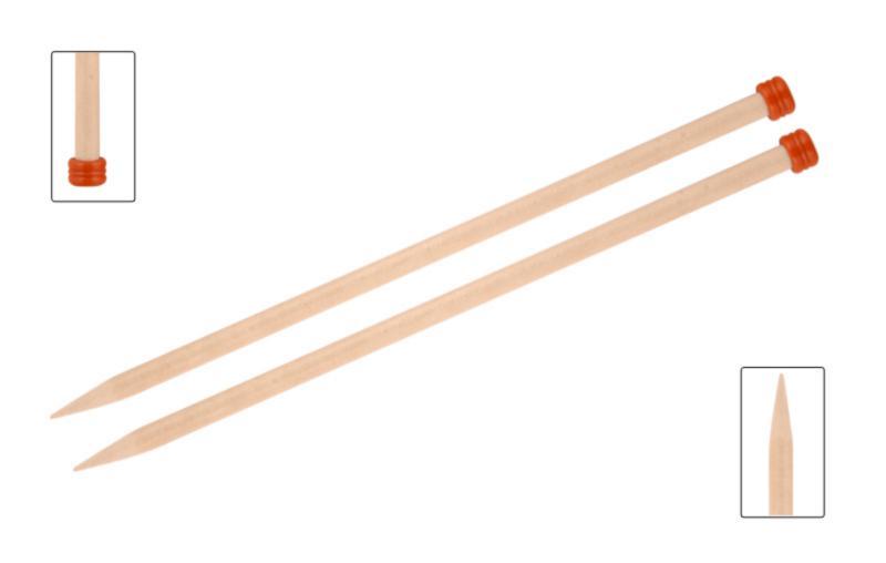 35212 Спицы прямые Basix Birch Wood KnitPro, 25 см, 10.00 мм