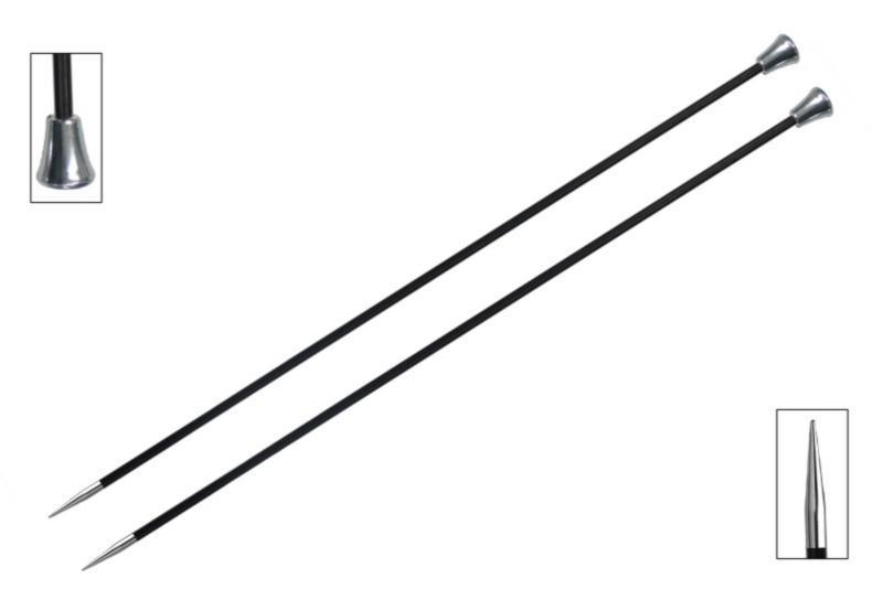41250 Спицы прямые Karbonz KnitPro, 25 см, 2.00 мм