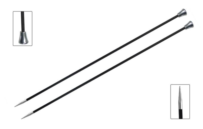 41252 Спицы прямые Karbonz KnitPro, 25 см, 2.50 мм
