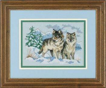 06800 Набор для вышивания крестом DIMENSIONS A Pair of Wolves "Пара волков"