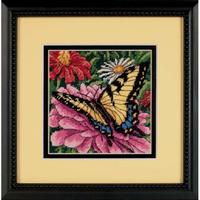 07232 Набор для вышивания (гобелен) DIMENSIONS Butterfly on Zinnia "Бабочка на циннии"