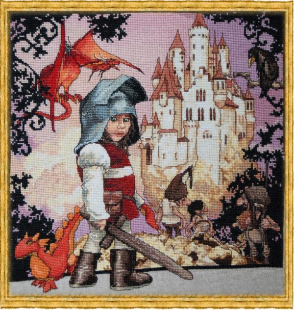 120 K (Aida) Набор для вышивания крестом NIMUЁ Le Petit Chevalier "Маленький рыцарь" 