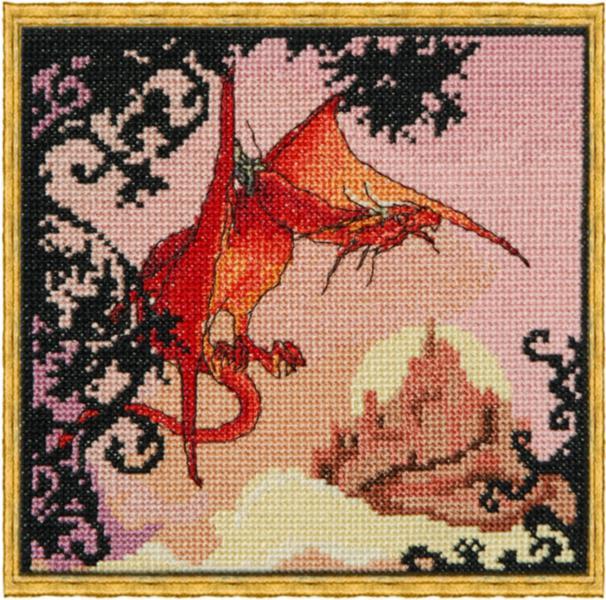 121 КA (Aida) Набор для вышивания крестом NIMUЁ Le Dragon Rouge "Красный дракон" 