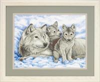 13130 Набор для вышивания крестом DIMENSIONS Mother Wolf and Pups "Волчица и волчата"