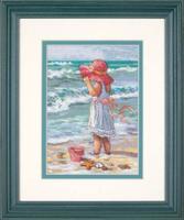65078 Набор для вышивания крестом DIMENSIONS Girl at the Beach "Девочка на берегу"