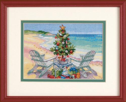 70-08832 Набор для вышивания крестом DIMENSIONS Christmas On The Beach "Рождество на  пляже"