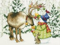 70-08947 Набор для вышивания крестом DIMENSIONS Ornamental Reindeer "Северный олень"