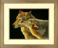 70-35283 Набор для вышивания крестом DIMENSIONS Wolf Kiss "Поцелуй"