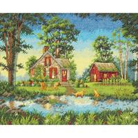 70-35340 Набор для вышивания крестом DIMENSIONS Summer Cottage "Летний коттедж"