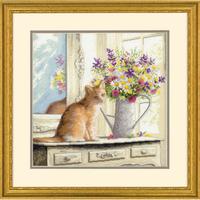 фото 70-35359 Набір для вишивання хрестом DIMENSIONS Kitten in the window "Кошеня у вікні"