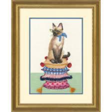 70-35367 Набор для вышивания крестом DIMENSIONS Cat lady "Леди-кошка"