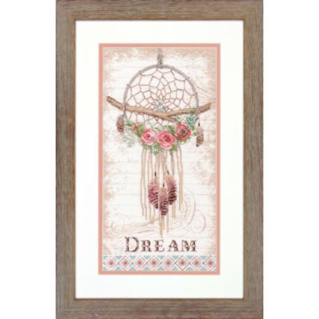 70-35375 Набор для вышивания крестом DIMENSIONS Floral Dream Catche "Цветочный ловец снов" 