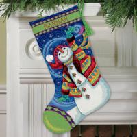 71-09143 Набор для вышивания (гобелен) DIMENSIONS Happy Snowman. Stocking "Счастливый снеговик. Чулок"