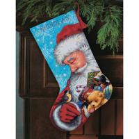 71-09145 Набор для вышивания (гобелен) DIMENSIONS Santa and Toys. Stocking "Санта и игрушки. Чулок"