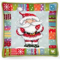 71-09157 Набор для вышивания подушки (гобелен) DIMENSIONS Patterned Santa "Санта с узором"