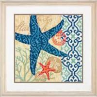 71-20075 Набор для вышивания подушки (гобелен) DIMENSIONS Starfish "Морская звезда" 