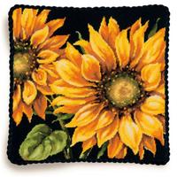 фото 71-20083 Набір для вишивання подушки (гобелен) DIMENSIONS Dramatic Sunflower "Яскравий соняшник"