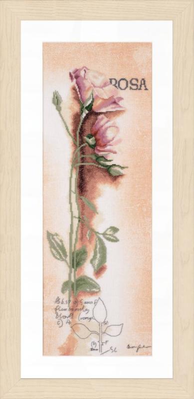 PN-0008050 Набор для вышивки крестом LanArte Rosa - Botanical "Роза"