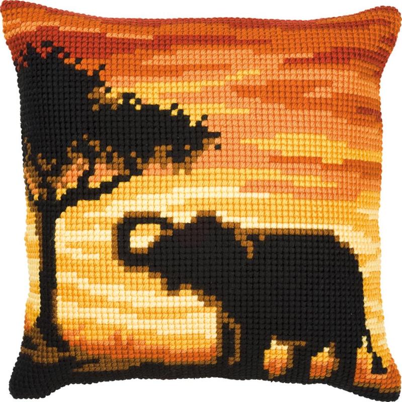 PN-0008643 Набор для вышивания крестом (подушка) Vervaco Elephant "Слон"