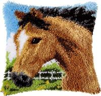 PN-0014184 Набор для вышивания подушки (ковроткачество) Vervaco Stallion "Лошадь"