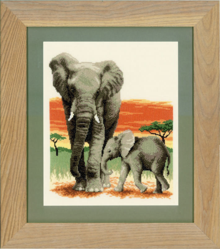 PN-0021576 Набор для вышивки крестом Vervaco Elephants Journey "Слоновый поход"