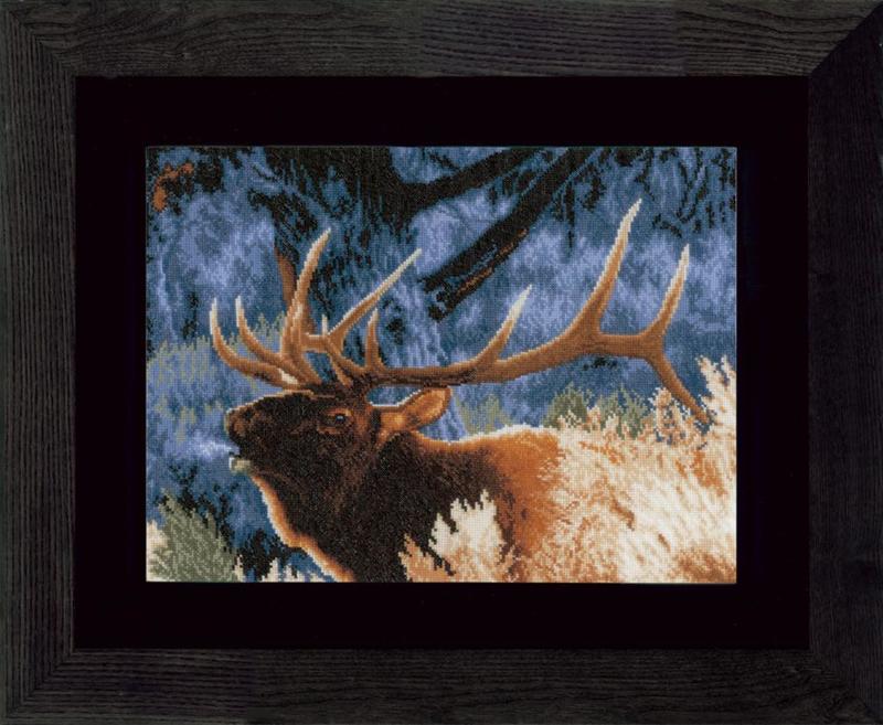 PN-0021833 Набор для вышивки крестом LanArte Red Deer at Dawn "Благородный олень на закате"