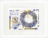 PN-0149993 Набор для вышивки крестом LanArte Lavender Wreath &amp; Blue Tit "Лавандовый венок и голубая синица"