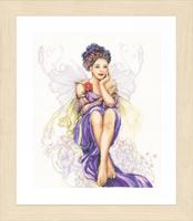 PN-0150005 Набор для вышивки крестом LanArte Purple butterfly girl "Девушка - фиолетовая бабочка"