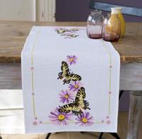 PN-0153766 Набор для вышивания крестом (дорожка на стол) Vervaco Butterflies "Бабочки"