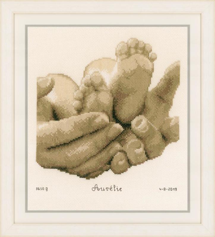PN-0153837 Набор для вышивки крестом Vervaco Baby feet "Детские ножки"