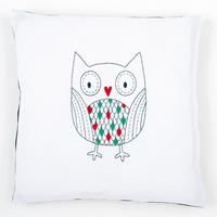 PN-0155287 Набор для вышивания гладью (подушка) Vervaco Owl "Сова"