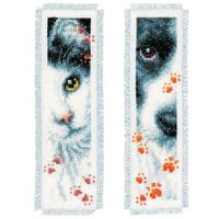PN-0155651 Набор для вышивки крестом Vervaco Закладка Dog and Cat "Собака и кошка"